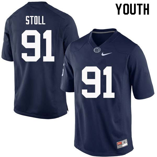 Youth #91 Chris Stoll Penn State Nittany Lions College Football Jerseys Sale-Navy